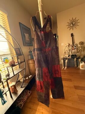 Boho Patchwork Overalls | Nepal Cotton | Free Size | Hippie Festival Unisex